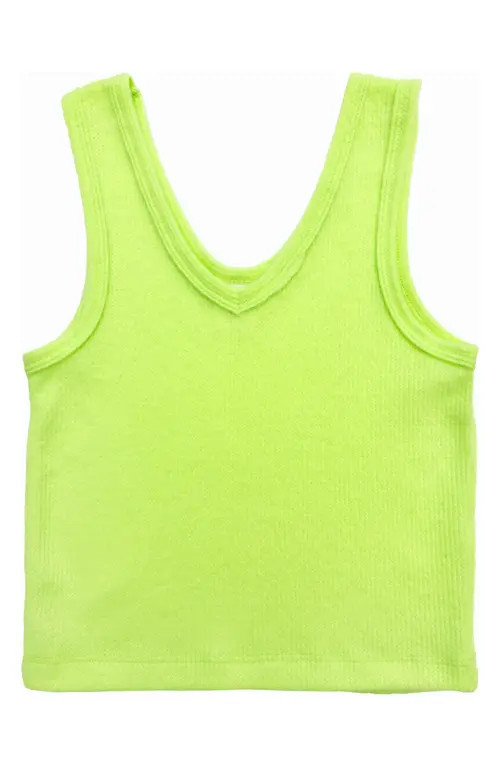 Suzette Collection Kids' Supersoft Waffle Tank in Lime Green at Nordstrom, Size Xl | Nordstrom