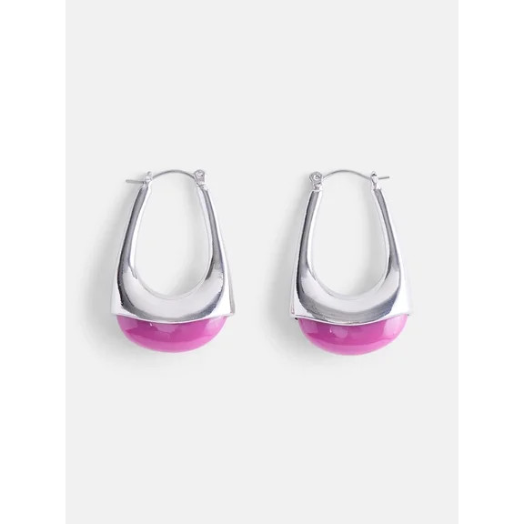 Scenario Women's Gold Tone Earrings with Resin Stone | Walmart (US)