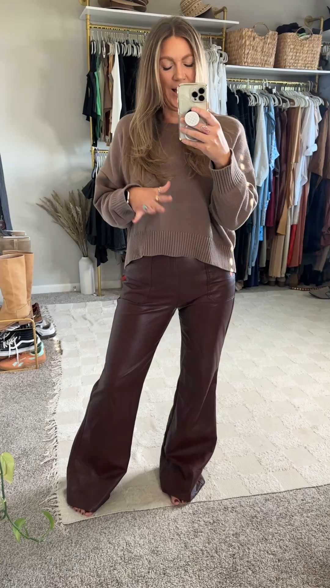 Wearing a 31 tall (size up, runs small) and a large sweater 

#LTKTall #LTKOver40 #LTKMidsize