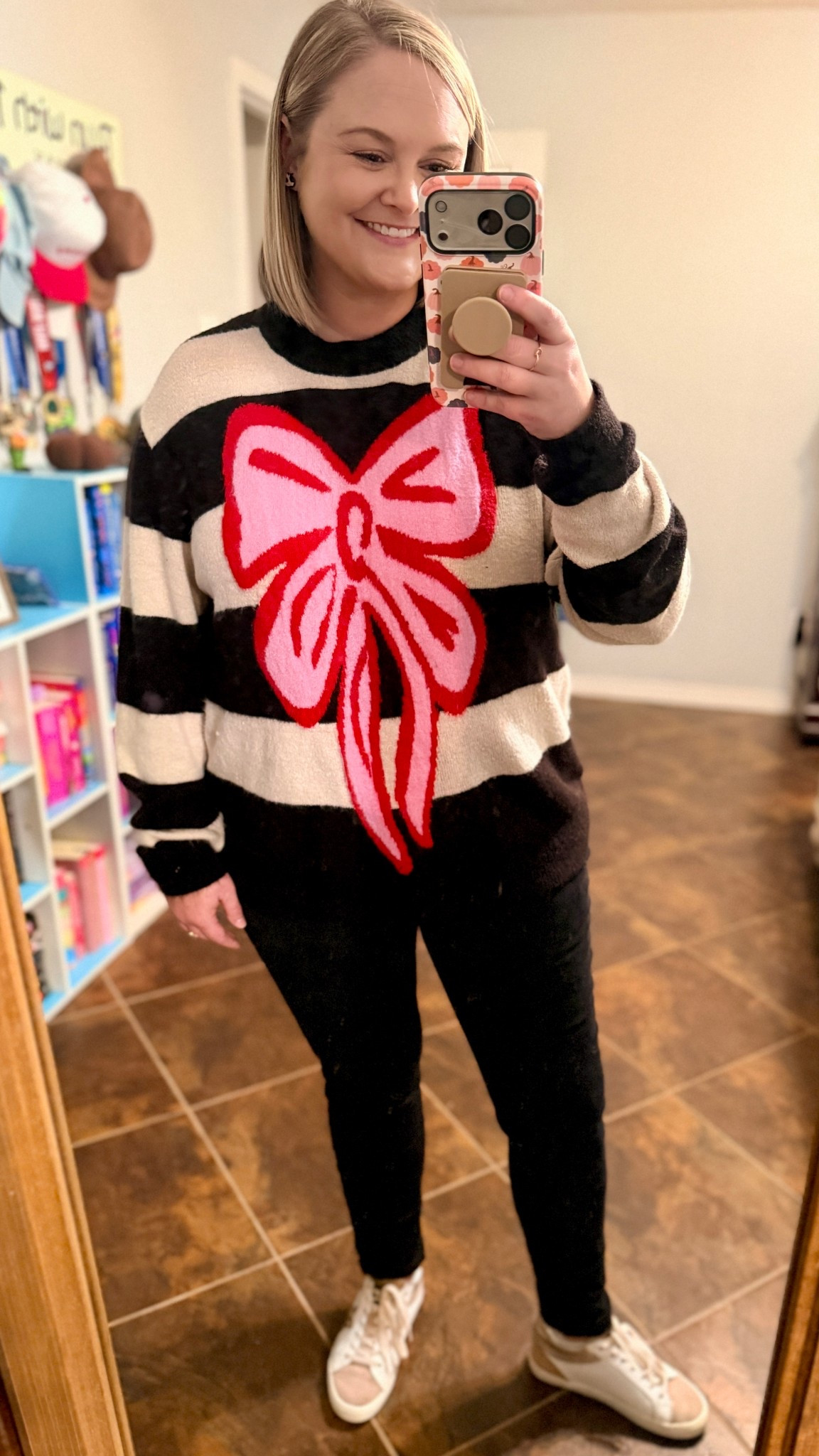 Walmart bow sweater 🎀
✔ Cozy + soft
✔ Perfect for teachers or holiday outfits
✔ Pairs with jeans or leggings

#LTKSeasonal #LTKMidsize #LTKHoliday