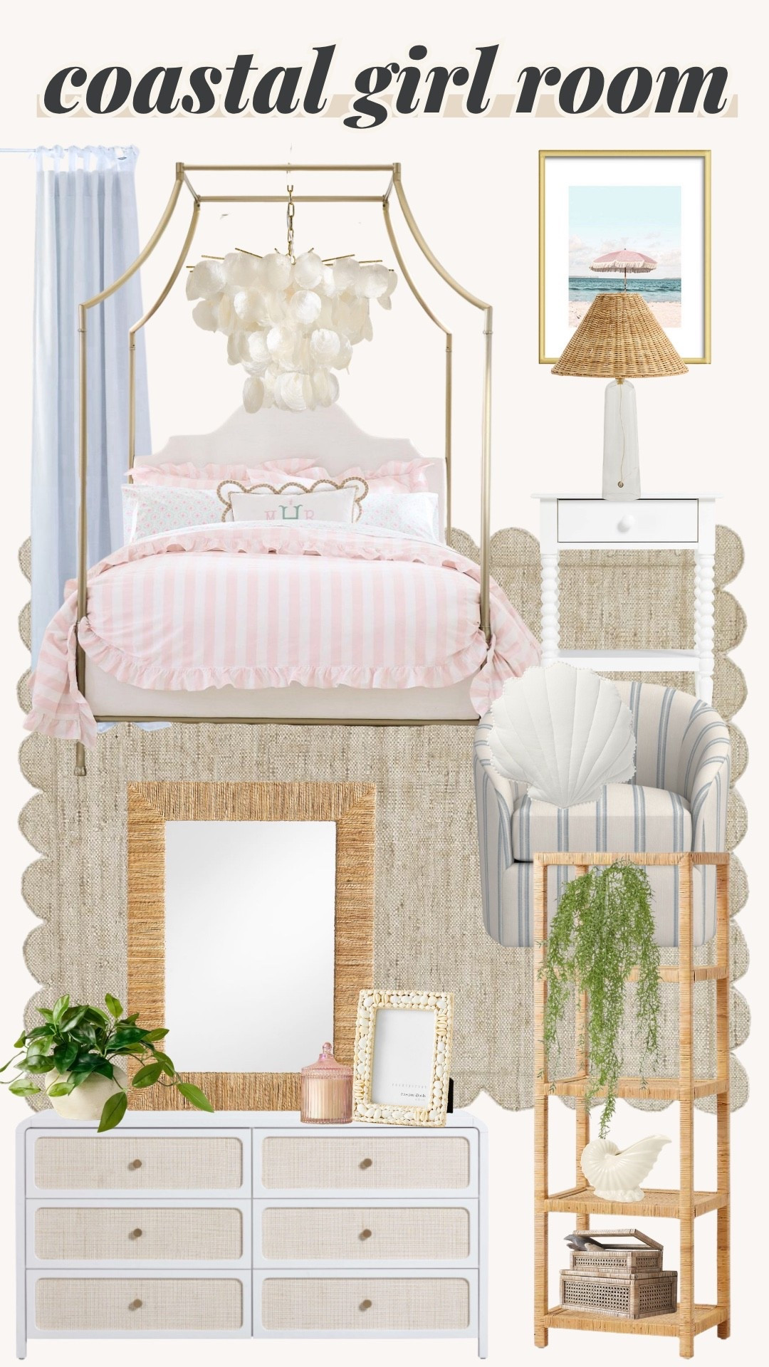coastal girl room, coastal bedroom decor, coastal kids room, beachy girls room, nautical nursery, coastal aesthetic bedroom, pastel beach decor, light blue and white room, seashell decor, ocean themed room, boho coastal kids decor, rattan bedroom accents, wicker decor, linen bedding, airy coastal space, seaside inspired room, soft neutral bedroom, beach house kids room, coastal chic decor, ocean vibes bedroom

#LTKmomlife #LTKKids #LTKHome