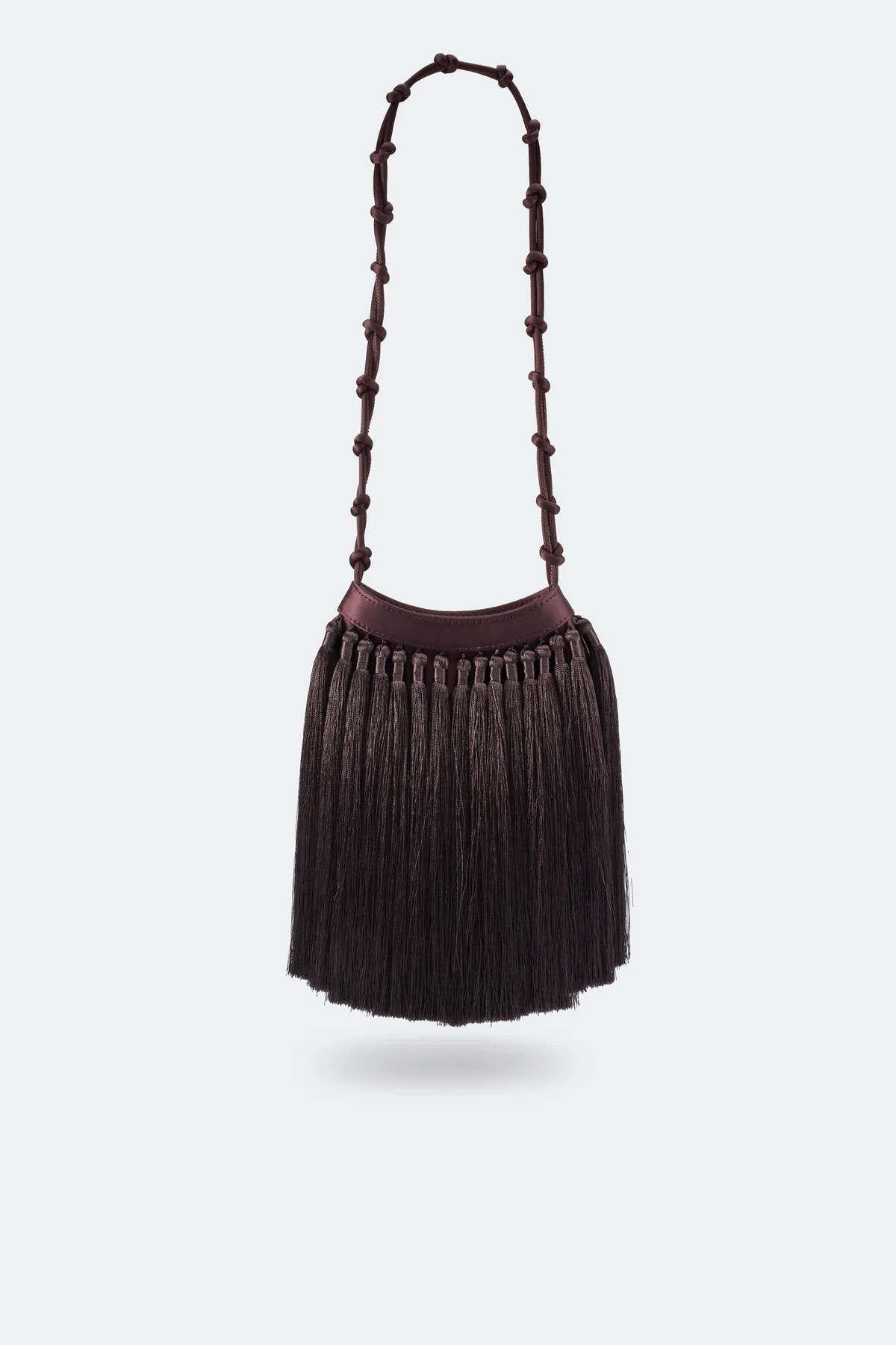 Tassel Knotty Bag In Dark Plum | Simon Miller