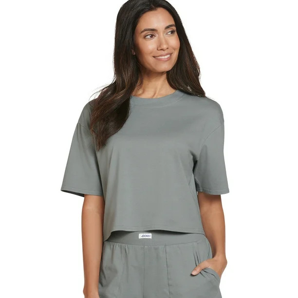 Jockey® Essentials Women's Cotton Stretch Sleep Crop Top, Sizes S-3X | Walmart (US)