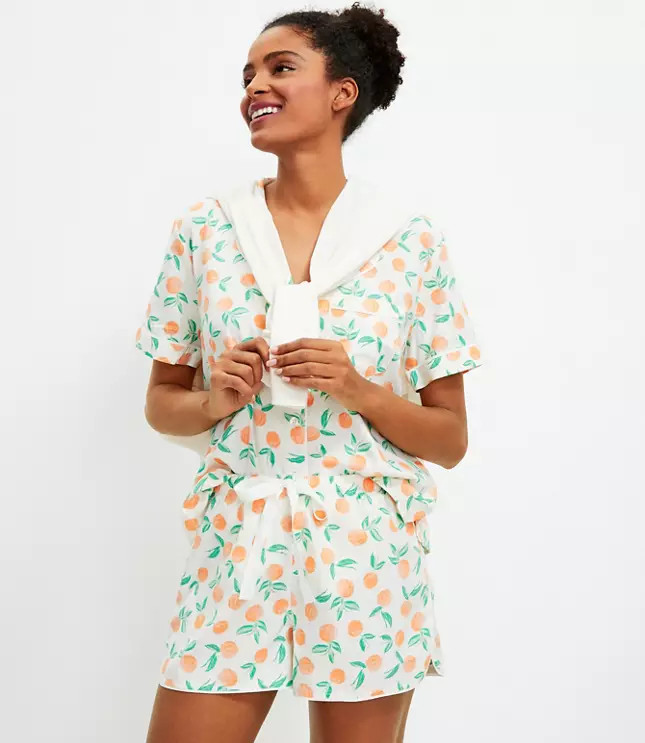 Peaches Pajama Shorts | LOFT