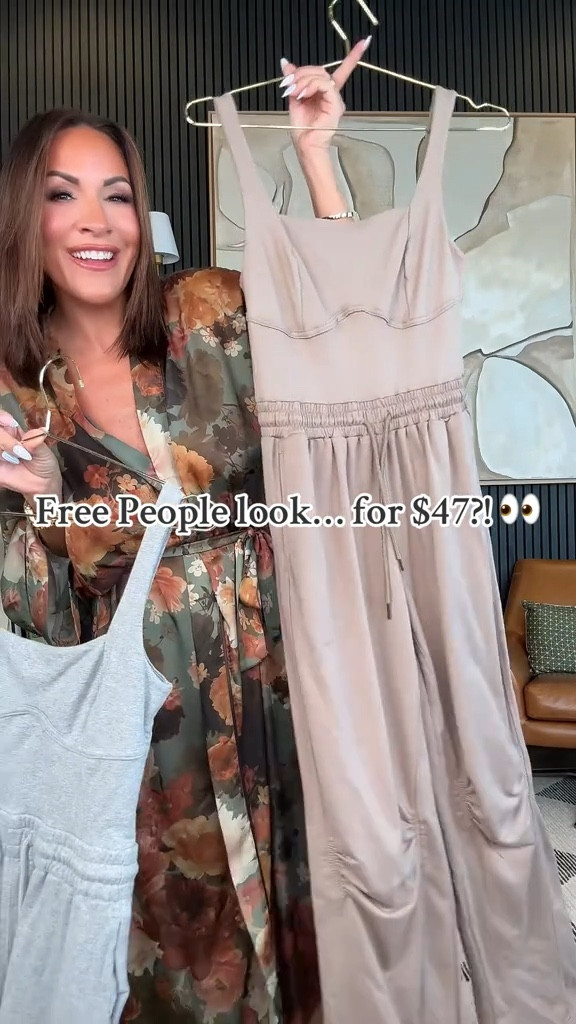 POV: you find the exact Free People look… but for $47 🙌🏼

The grey jumpsuit → Free People $128
The taupe jumpsuit → Amazon $47 (almost identical, y’all 😍)

Both are so comfy, petite friendly, and perfect for a mom-on-the-go day.

⭐ I’m 5’2”, 130 lbs, 34DD, 25” waist
Wearing size xs in free people and small in amazon 

#amazonfashion #lookforless #SummerOutfit #momstyle #petitefashion #PetiteStyle #summeroutfits #grwm #ootd #amazonfinds

#LTKStyleTip #LTKOver40 #LTKPetite