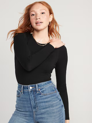 Long-Sleeve Jersey Bodysuit for Women | Old Navy (US)