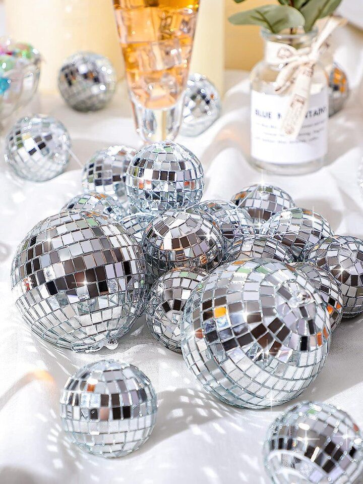 1pc Mini Disco Ball Hanging Decoration For Disco Theme Party Backdrop, Birthday & Wedding Decor | SHEIN