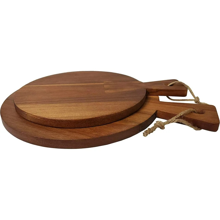 Denmark Acacia Venessa Round Wood Cutting Board Set (Set of 2) | Walmart (US)