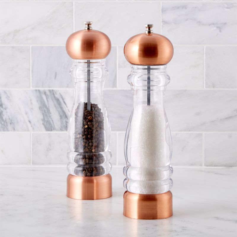 Copper Salt and Pepper Mills | Crate and Barrel | Crate & Barrel