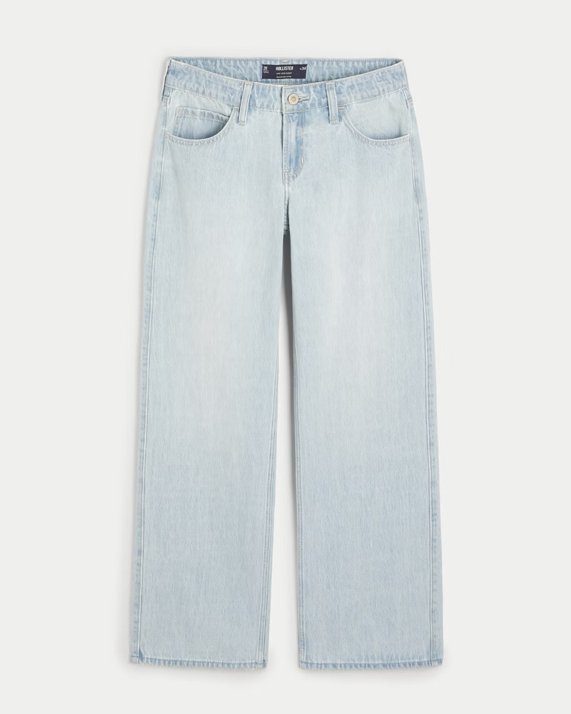 Women's Low-Rise Light Wash Baggy Jeans from Hollister | Hollister (US)