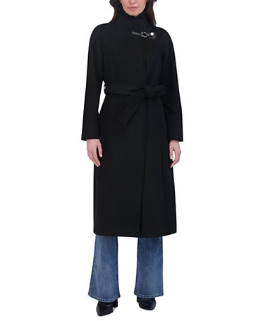 Lauren Ralph Lauren Women's Wool-Blend Belted Wrap Coat - Macy's | Macy's