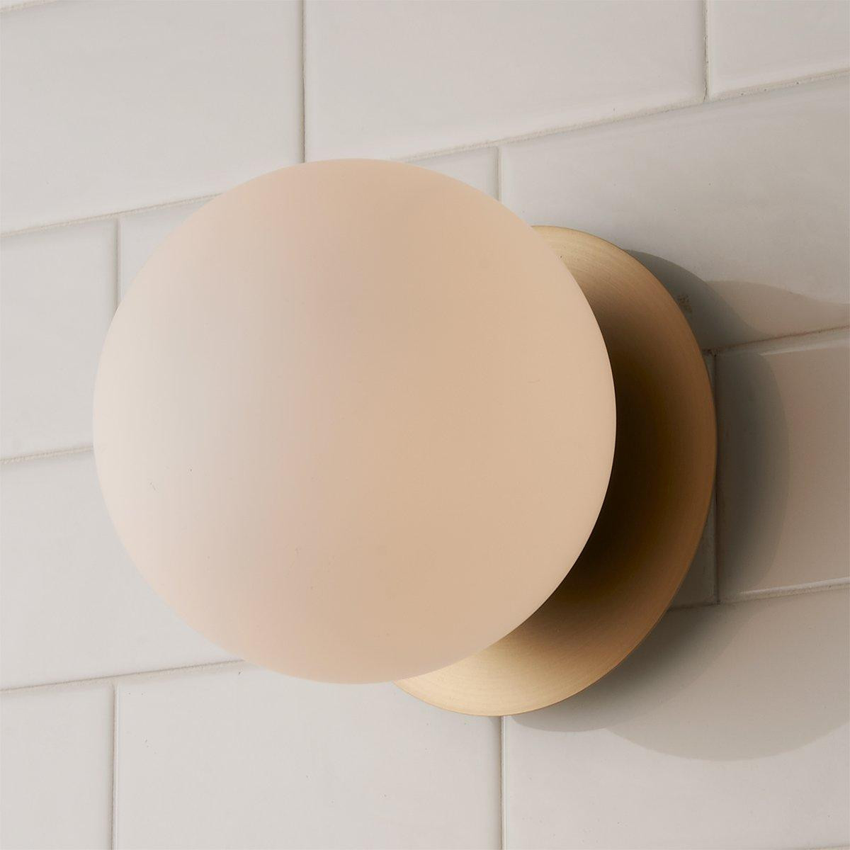 Modern Milky Globe Bath Sconce | Shades of Light