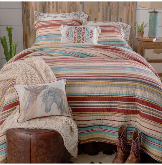 Branbury Western Stripes Quilted Bedding Collection | Rod's Western Palace/ Country Grace