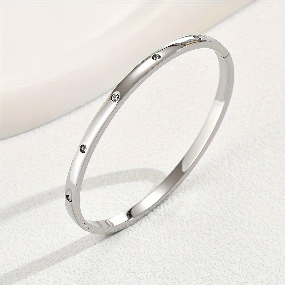 Simple Thin Bracelet Stainless Steel Jewelry Embellished - Temu | Temu Affiliate Program