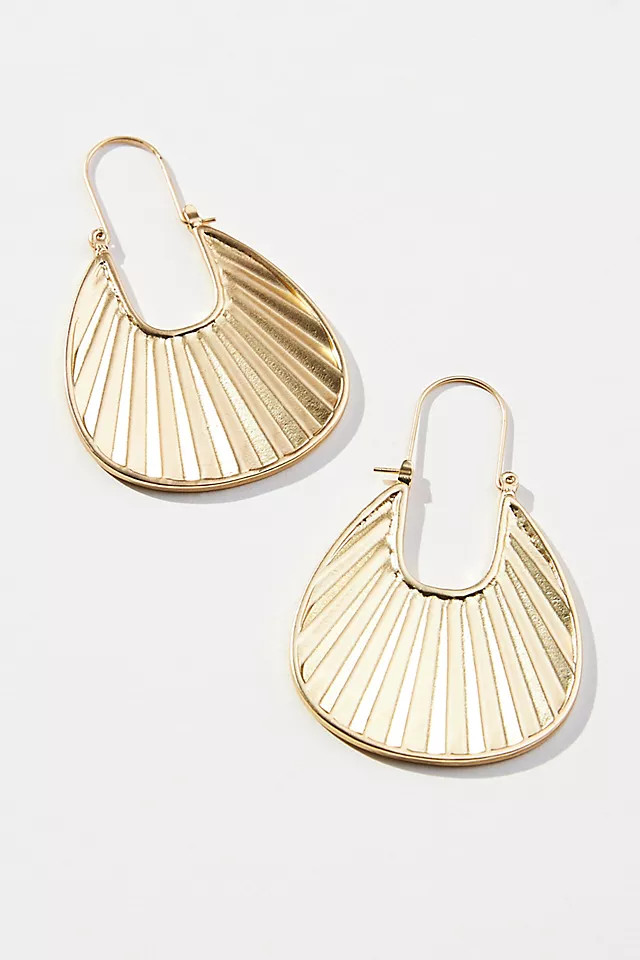 Etched Metal Hoop Earrings | Anthropologie (US)