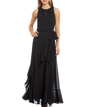 Colette Sleeveless Keyhole Round Neck Maxi Dress | Dillards