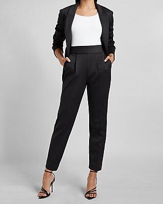 High Waisted Supersoft Double Knit Pull-On Ankle Pant | Express