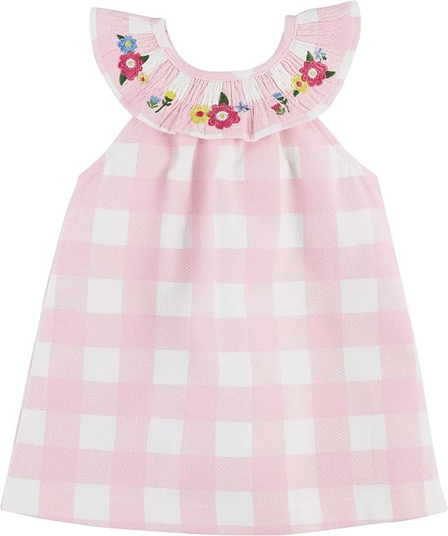 Mud Pie Baby Girls' One Size Gingham Smocked Dress | Amazon (US)