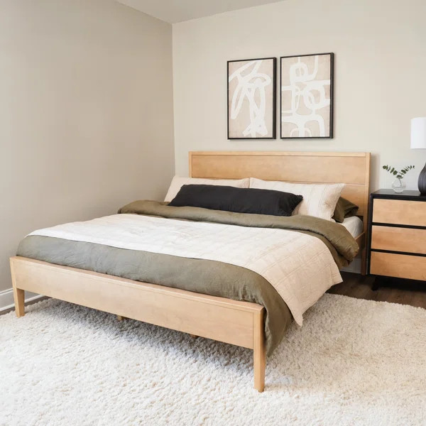 Lauritzen Solid Wood Panel Bed | Wayfair North America