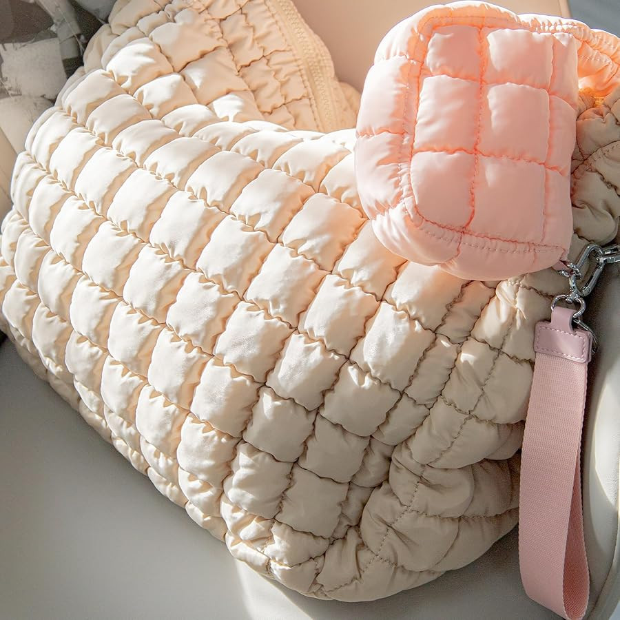 Mini Quilted Wristlet Bag for Women, Puffer Handbags,Evening Bags,Charm Lipstick Bag,Cute bag Cha... | Amazon (US)