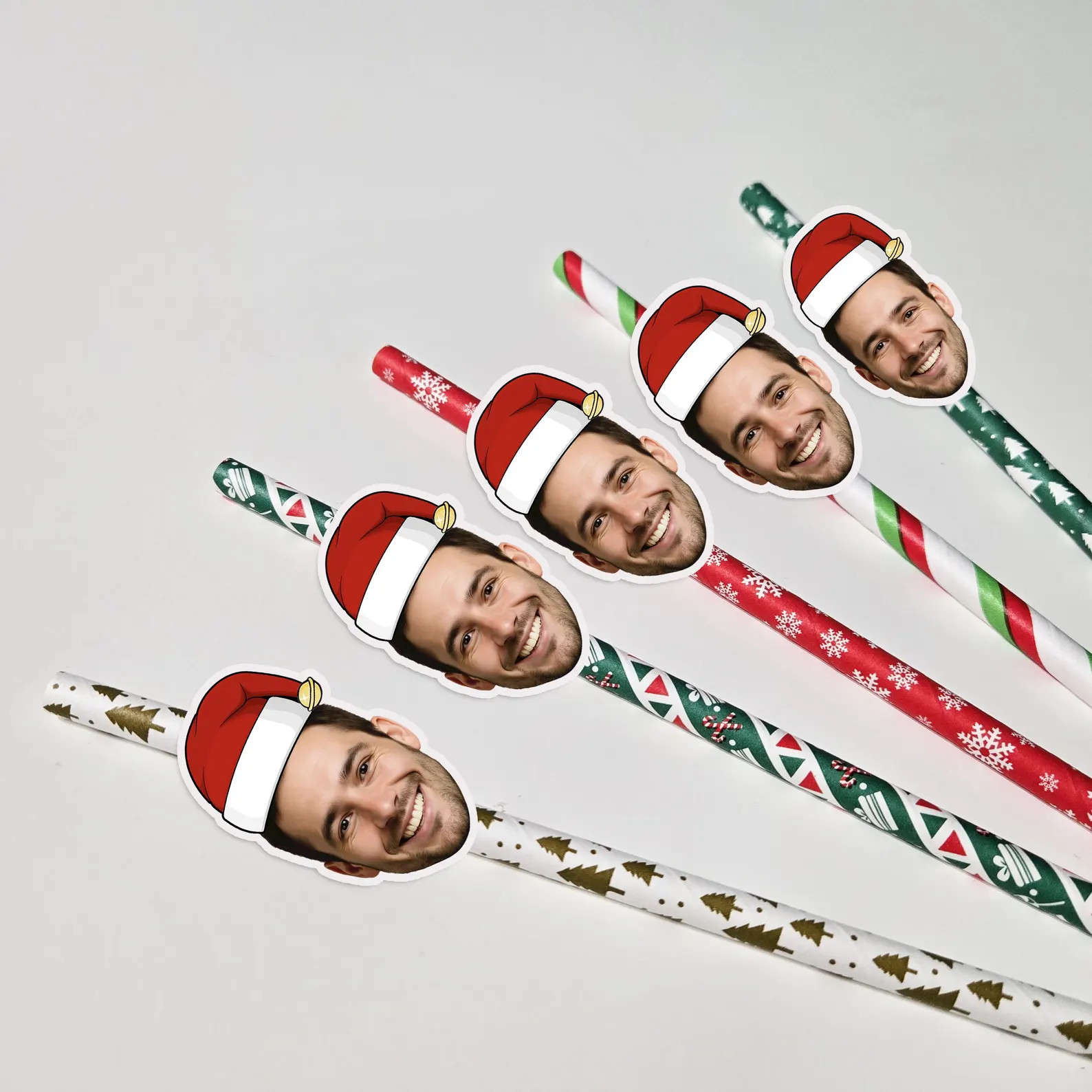 Bride wearing Veil Face Straws, set of 10: Final Jingle Christmas Bachelorette Party Decor | Etsy (US)