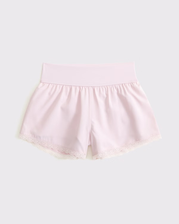 ypb lace-trim active shorts | Abercrombie & Fitch (US)
