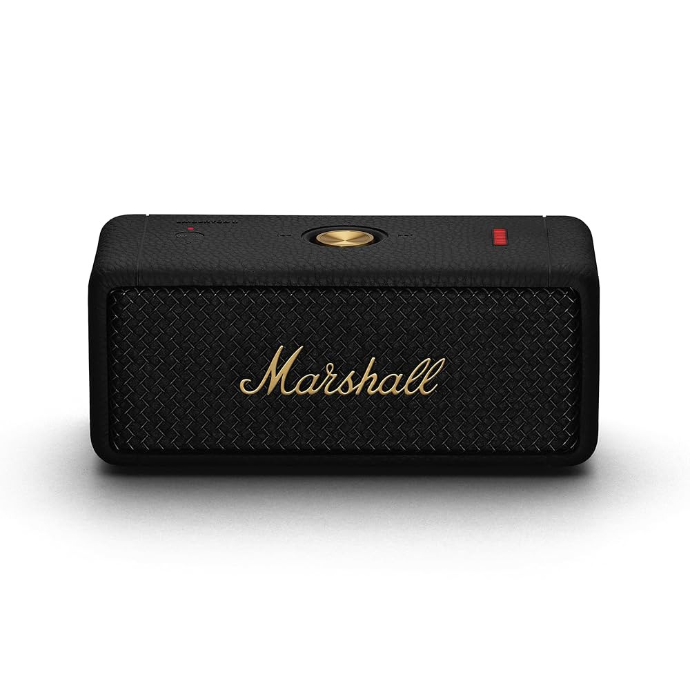 Marshall Emberton II Portable Bluetooth Speaker, Black & Brass | Amazon (US)