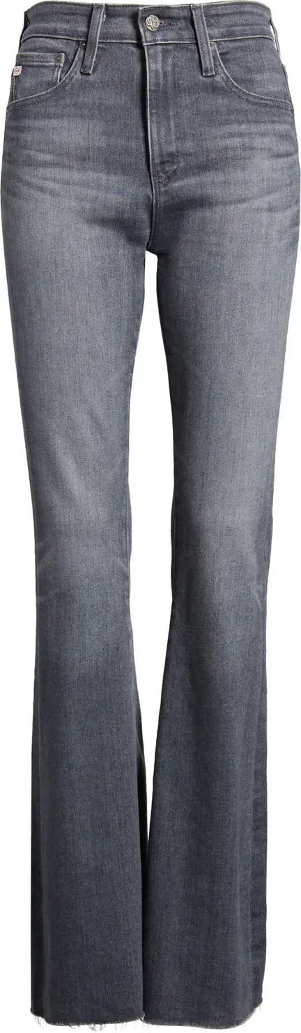 Farrah High Waist Raw Hem Bootcut Jeans | Nordstrom