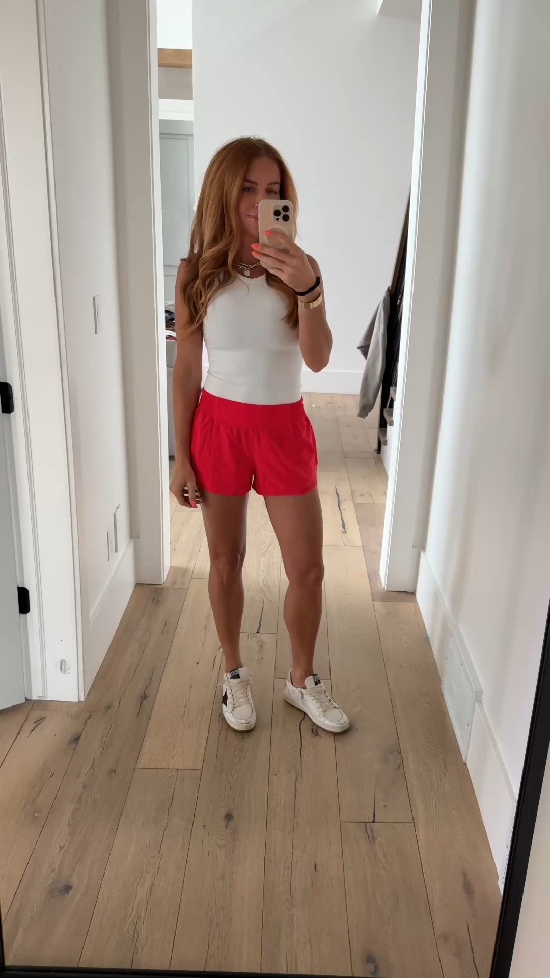 I hiked the Grand Canyon in these shorts last year and they were so great! I’m in the 4 in the bottoms and 6 in the top.  @lululemon 