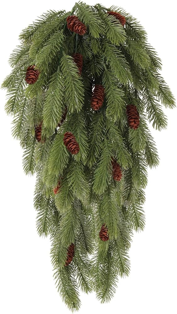 RECUTMS 2 Pack Artificial Pine Branches with Cones Green Plants Pine Needles Artificial Hanging P... | Amazon (CA)