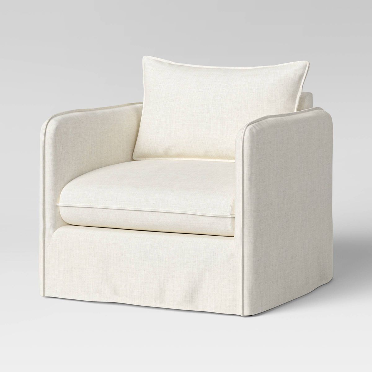 Berea Slouchy Lounge Chair with French Seams Linen - Threshold™ | Target