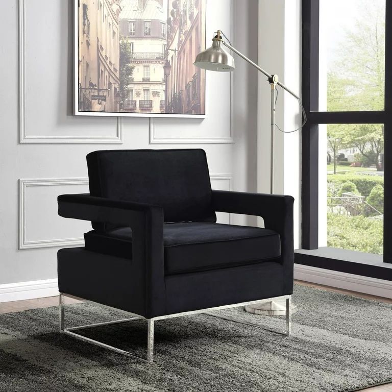 Meridian Furniture Inc Noah Velvet Accent Chair - Walmart.com | Walmart (US)