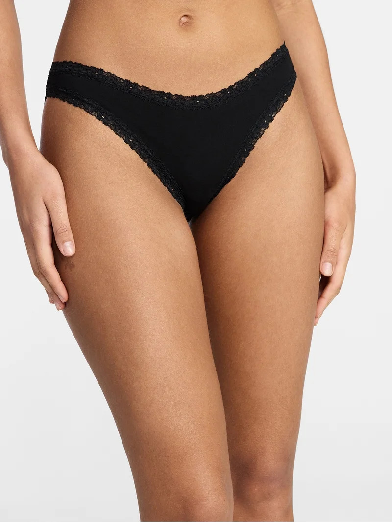 No Boundaries Cotton Lace Hi Cut Bikini Women's and Women's Plus, Sizes XS-XXXL | Walmart (US)