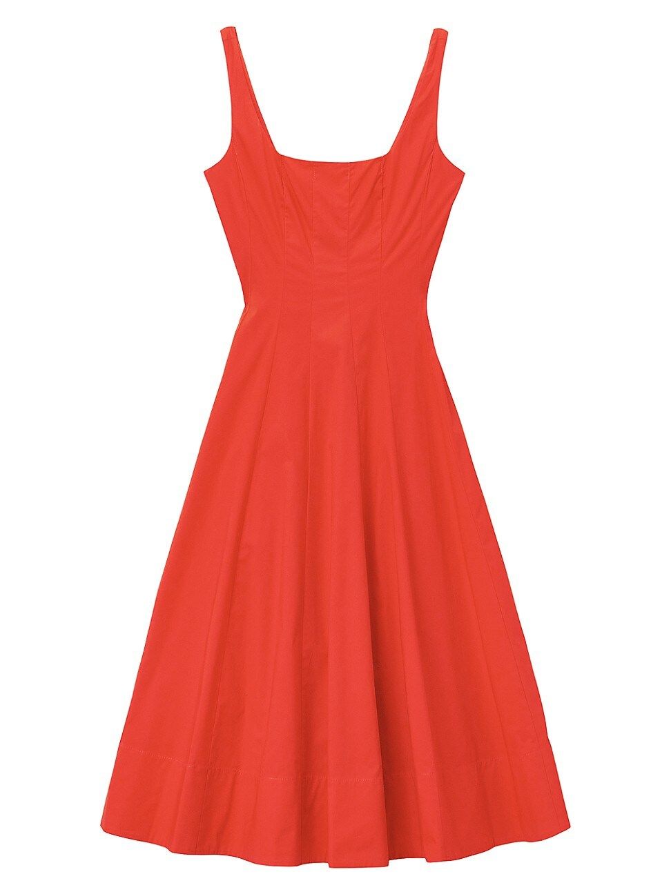 Women's Wells Cotton Poplin A-Line Midi-Dress - Fire - Size 0 | Saks Fifth Avenue