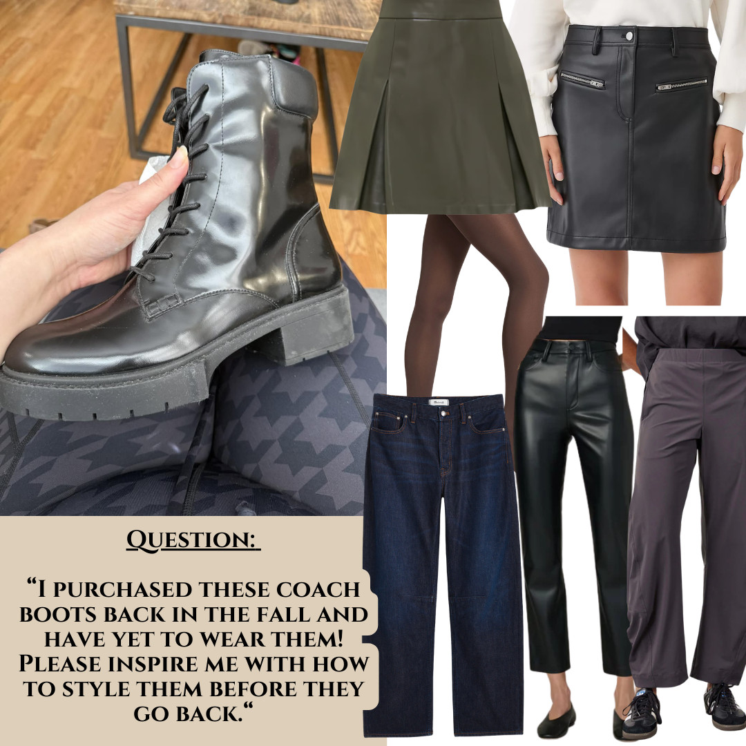 Question from our Facebook Group: 
I purchased these coach boots back in the fall and have yet to wear them! Please inspire me with how to style them before they go back.

See our styling suggestions below! 

 

#LTKdayinmylife #LTKootd #LTKSaleAlert