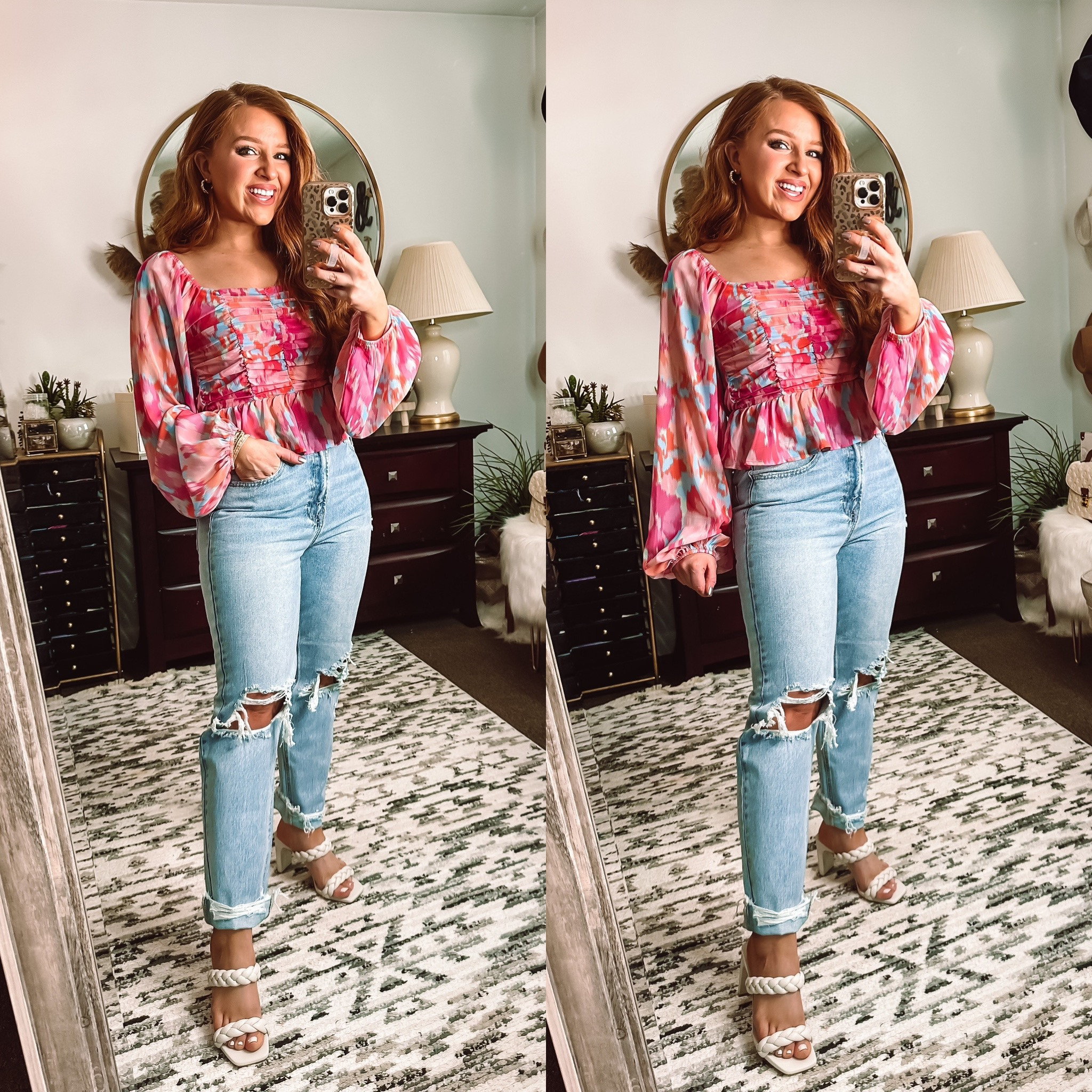 Fun colored blouse and mom jeans from pink lily ! 

Small top and size 9 jeans (size up 1-2!) 



#LTKtravel #LTKSeasonal #LTKunder50