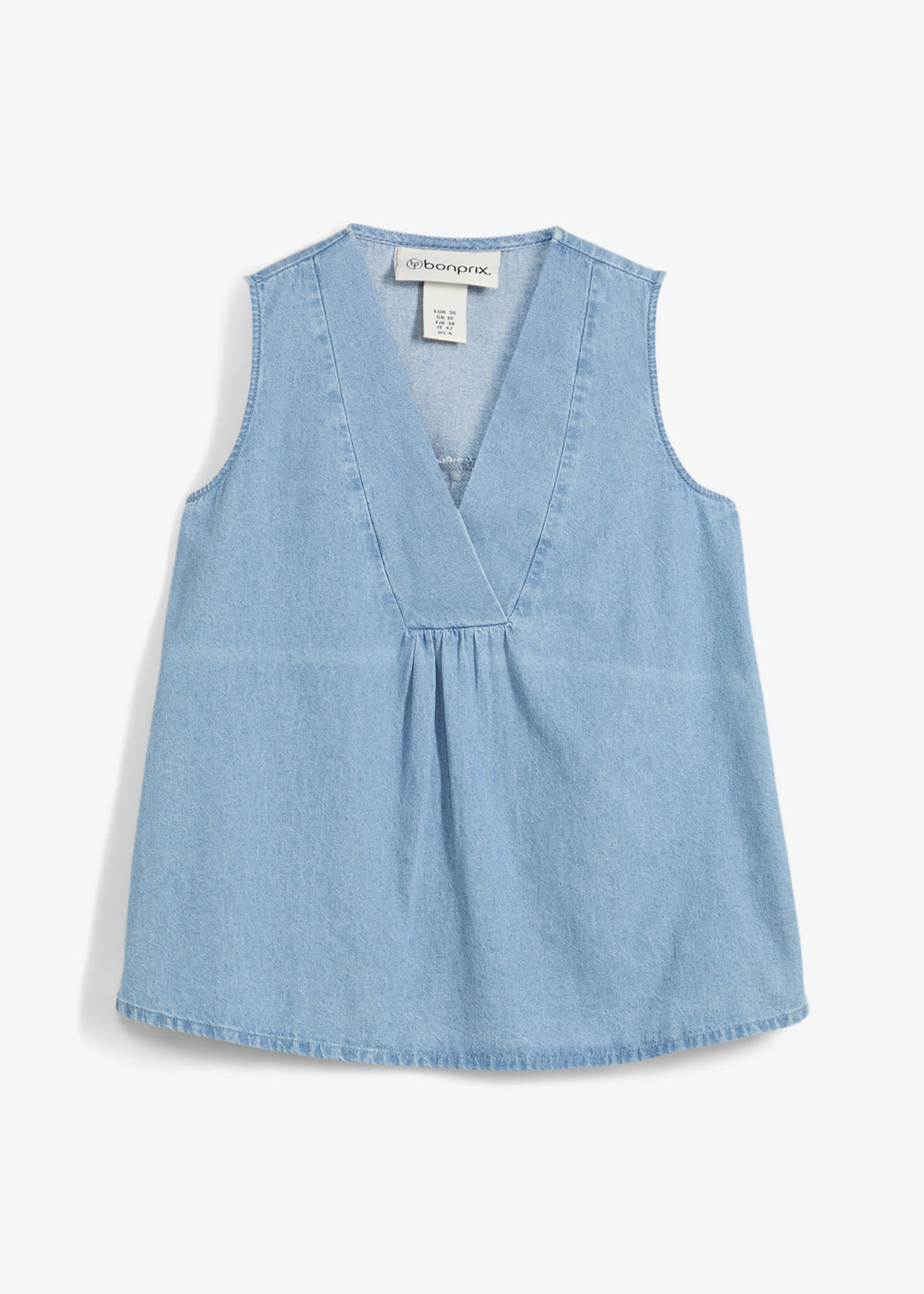 Denim blousetop ijsblauw denim | Bonprix NL (Influencer)