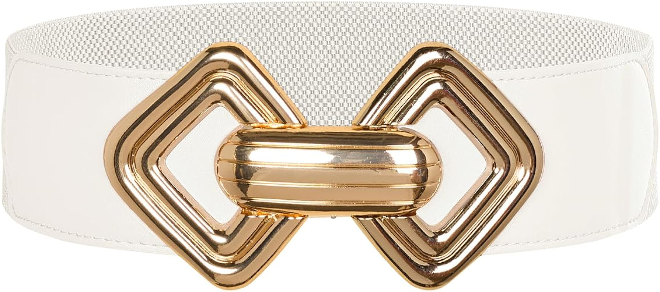 GRACE KARIN Womens Wide Elastic Belt Stretch Leather Belt Gold Buckle Belts for Dress S-XXL | Amazon (US)