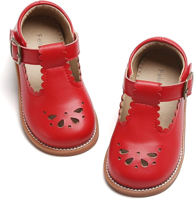 Felix & Flora Toddler Little Girl Mary Jane Dress Shoes - Ballet Flats for Girl Party School Shoe... | Amazon (US)