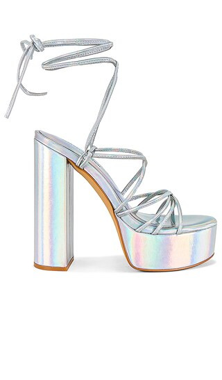 Sultry Platform Sandal in Silver Metallic | Revolve Clothing (Global)