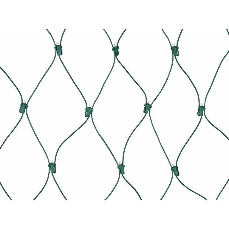 Indoor/Outdoor 150-Count LED Christmas Net Lights, Warm White, 6' x 4', by Holiday Time | Walmart (US)