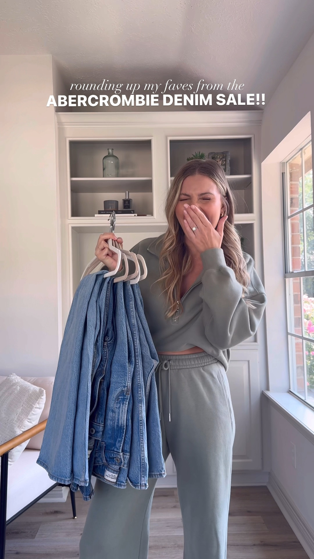 #abercrombiepartner | the @abercrombie denim sale is here!! 25% off all denim + code DENIMAF stacks on top for an additional 15% off, plus almost everything else is 15% off as well. 

Sizing info: wearing a size 26L in all 5 pairs & I’m 5’7 for reference. Black tank, grey sweater and grey tee in S, white tank in M but could have done S. 

#LTKxAF #LTKStyleTip