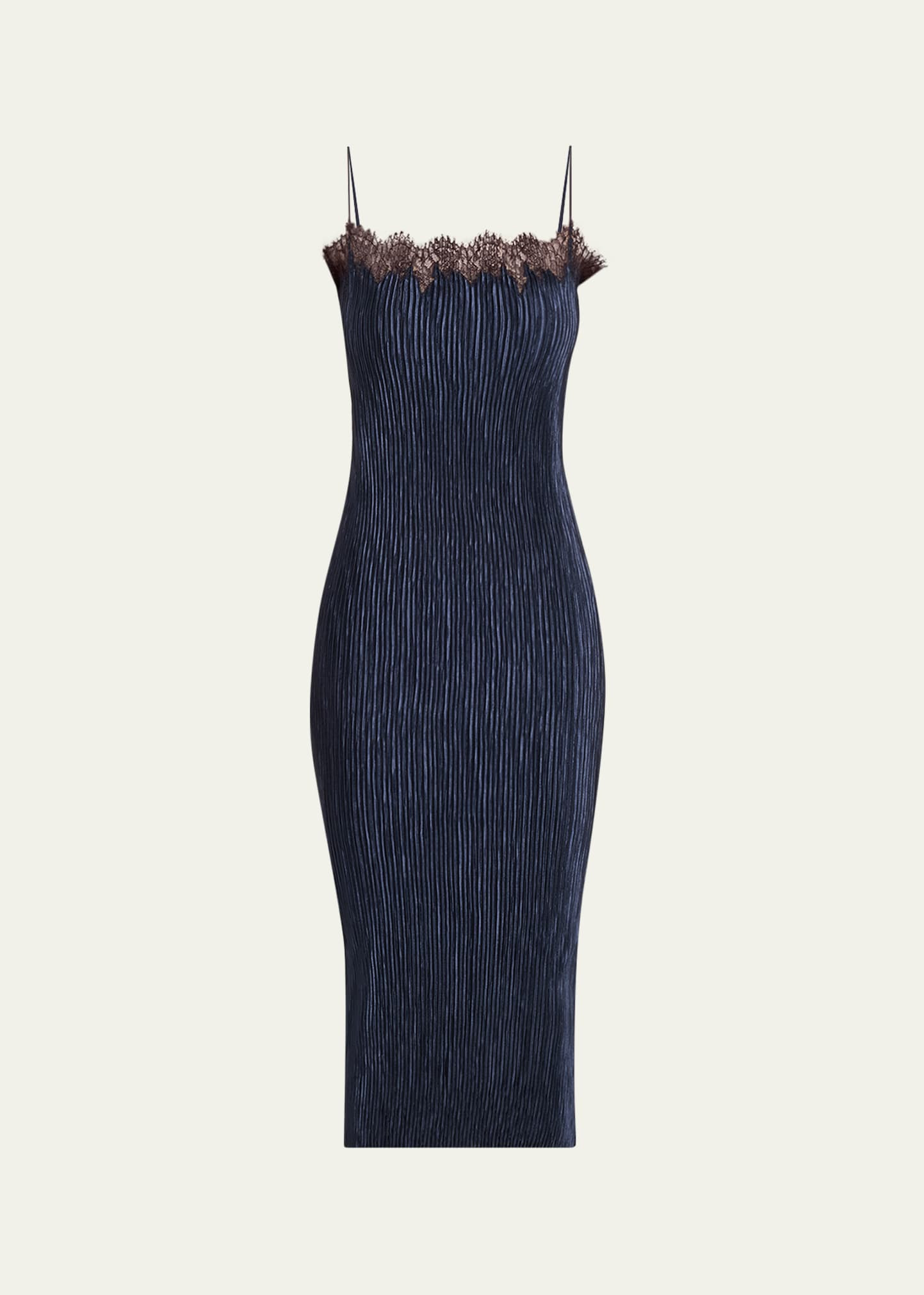 FForme Lumi Pleated Satin Midi Dress | Bergdorf Goodman