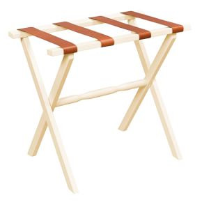 Ivory Luggage Rack w/ Leather Straps | West Elm (US)