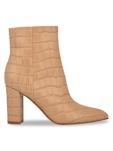 Ulani 3 Croc-Embossed Leather Booties | Saks Fifth Avenue OFF 5TH