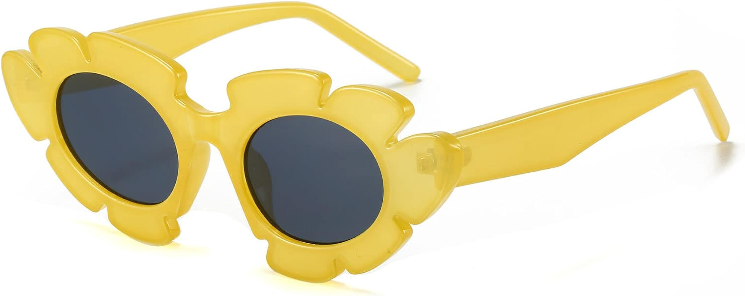 LJCZKA Cat Eye Flower Sunglasses Trendy Chunky Shades Sun Glasses Retro Flower Shape Eyewear Fash... | Amazon (US)