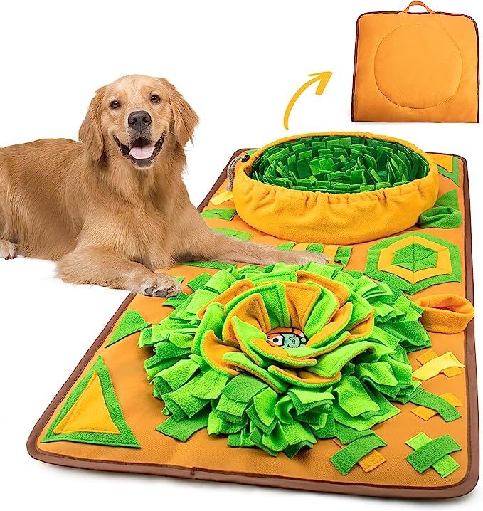 AWOOF Snuffle Mat for Dogs, 34.6" x 19.6" Dog Feeding Mat, Sniff Mat Interactive Dog Puzzle Toys,... | Amazon (US)