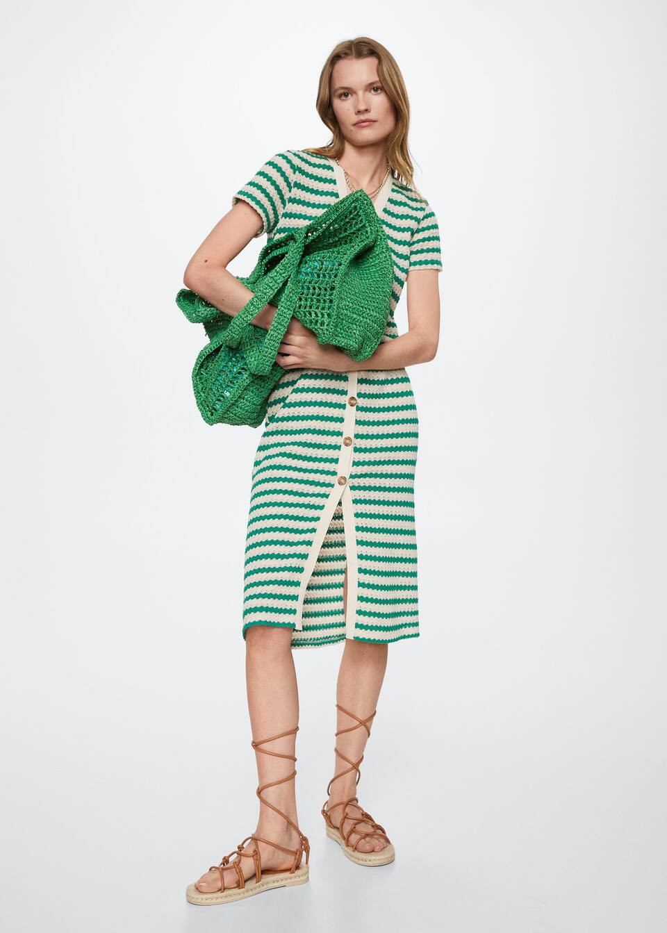 Raffia shopper bag | MANGO (US)