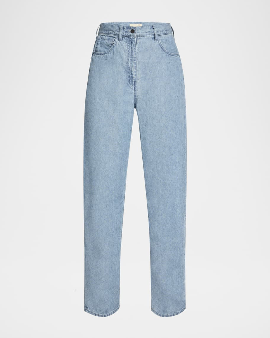 THE ROW Tarley Straight Light Wash Jeans | Neiman Marcus