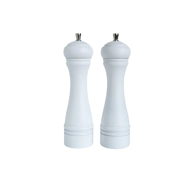 White Java Wood Salt and Pepper Spice Mill - Pair | Meridian